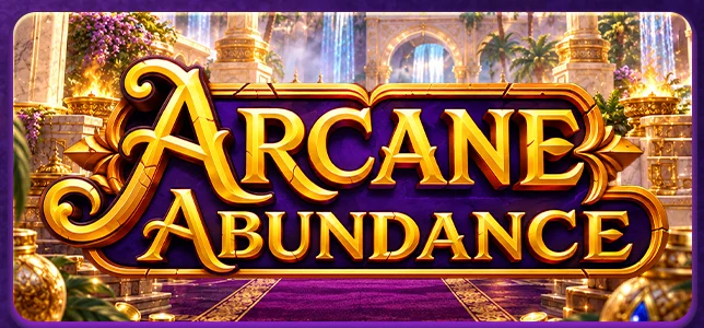 In-game banner with the Arcane Abundance logo