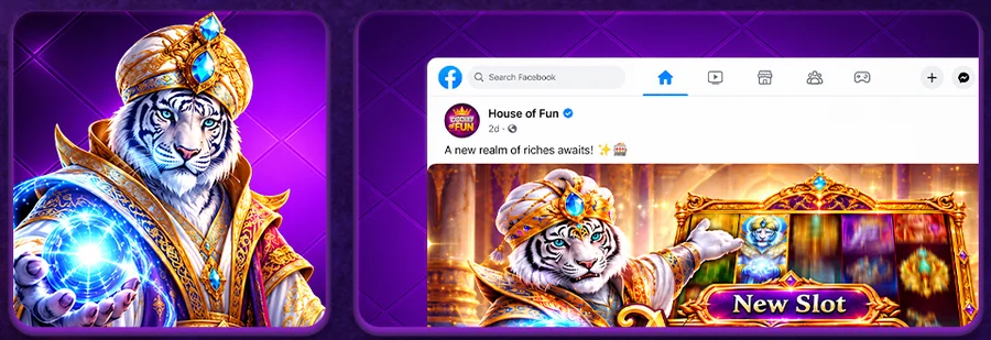 Character asset and a Facebook post