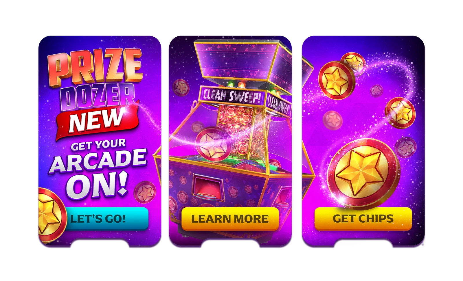 Three in-game banners for the Prize Dozer launch